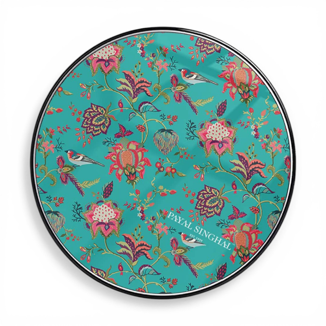 Payal Singhal Chidiya Wireless Charger - 15W Teal - front view | Macmerise