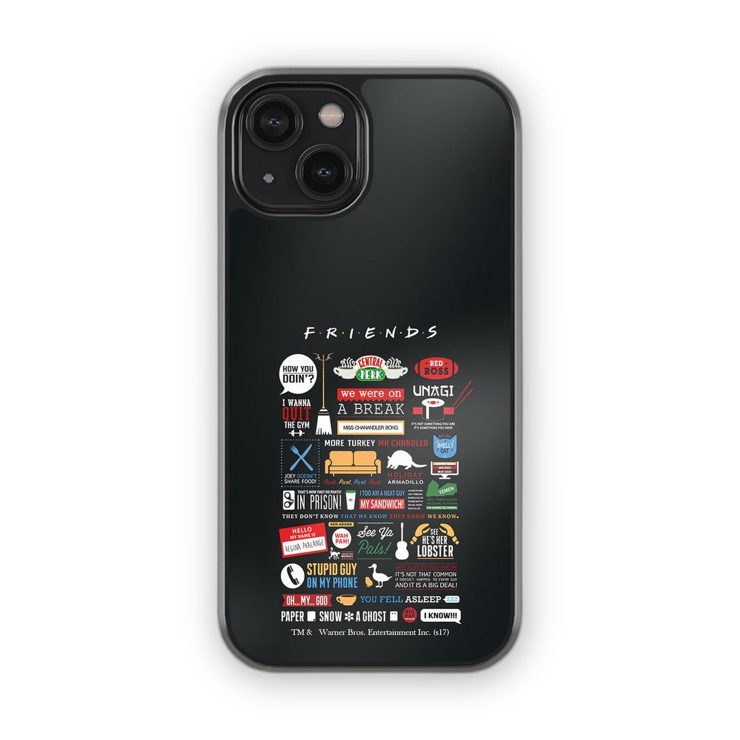 Friends Infographic Glass iPhone Case for iPhone 14 | Macmerise