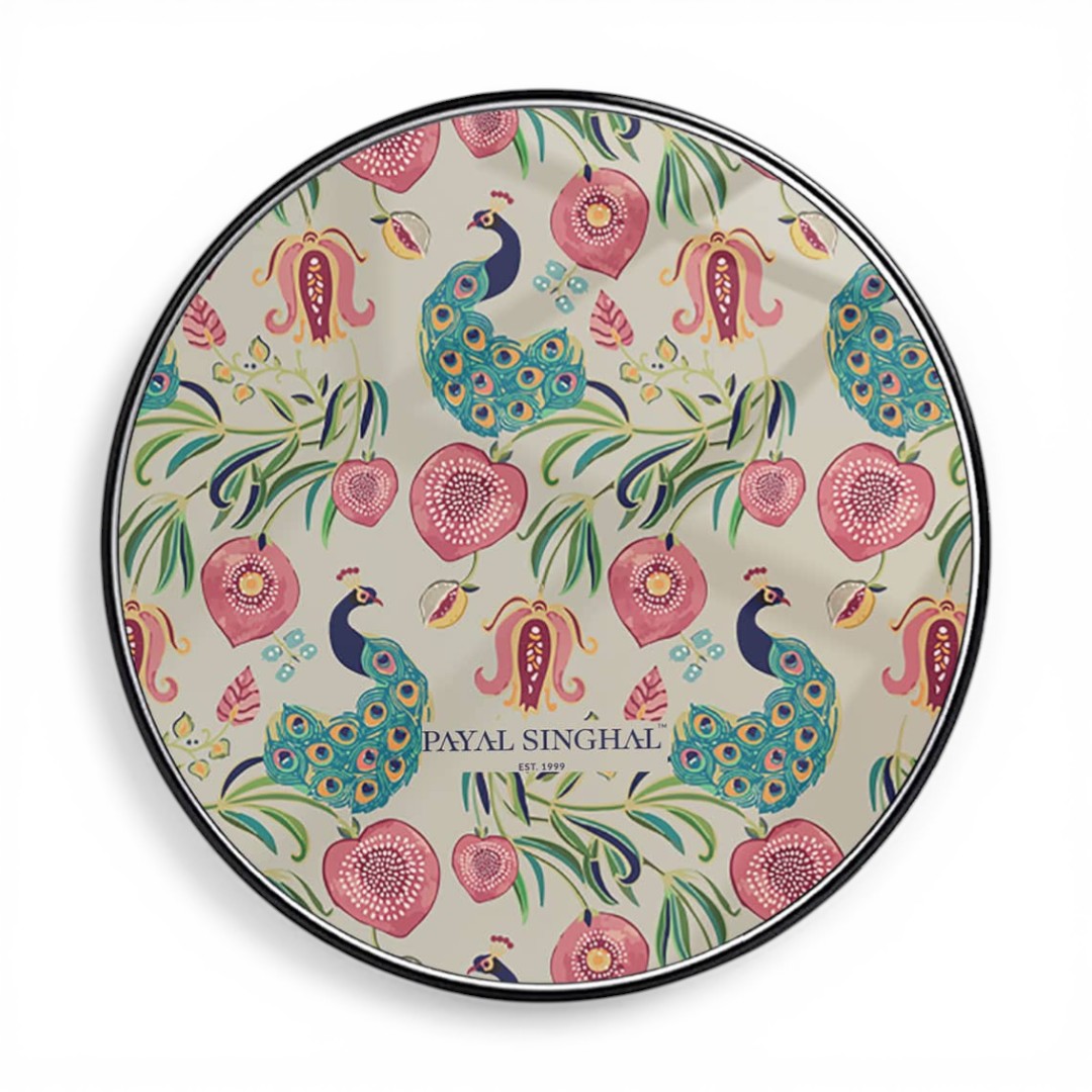 Payal Singhal Anaar and Mor Wireless Charger - 15W Beige - front view | Macmerise