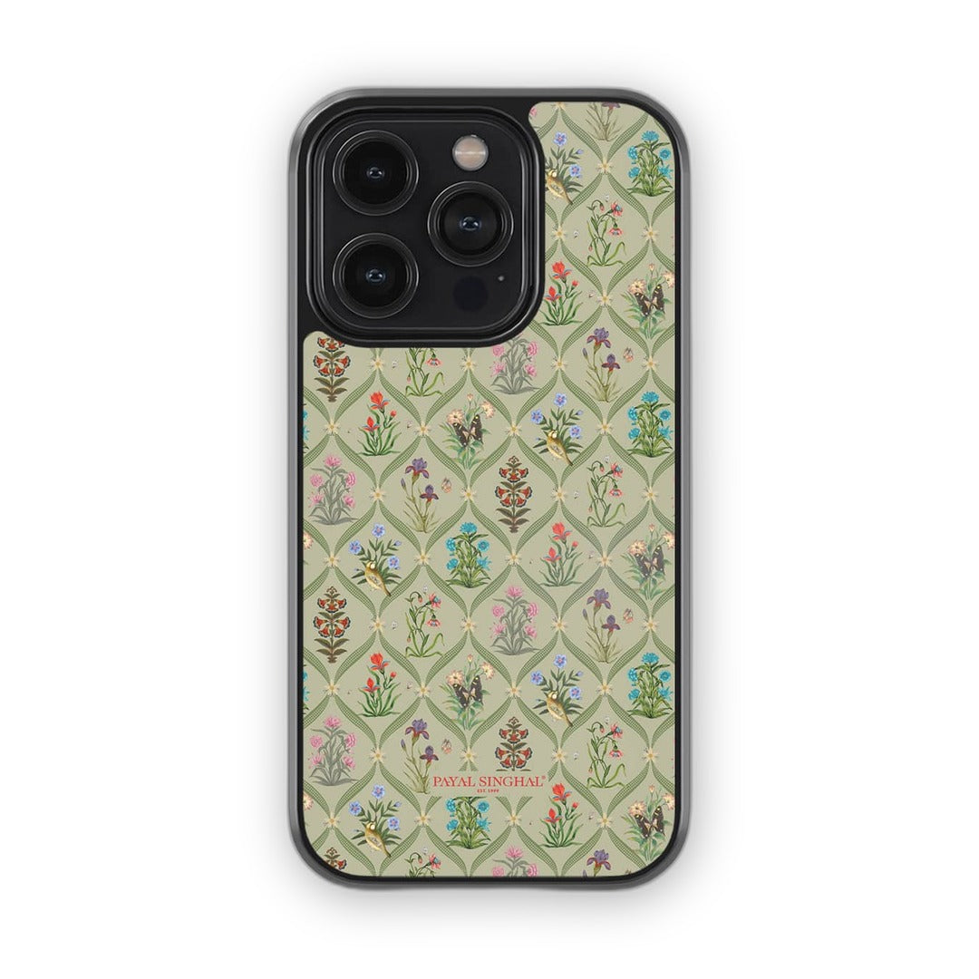 Payal Singhal Mughal Motifs Glass iPhone Case for iPhone 14 Pro | Macmerise