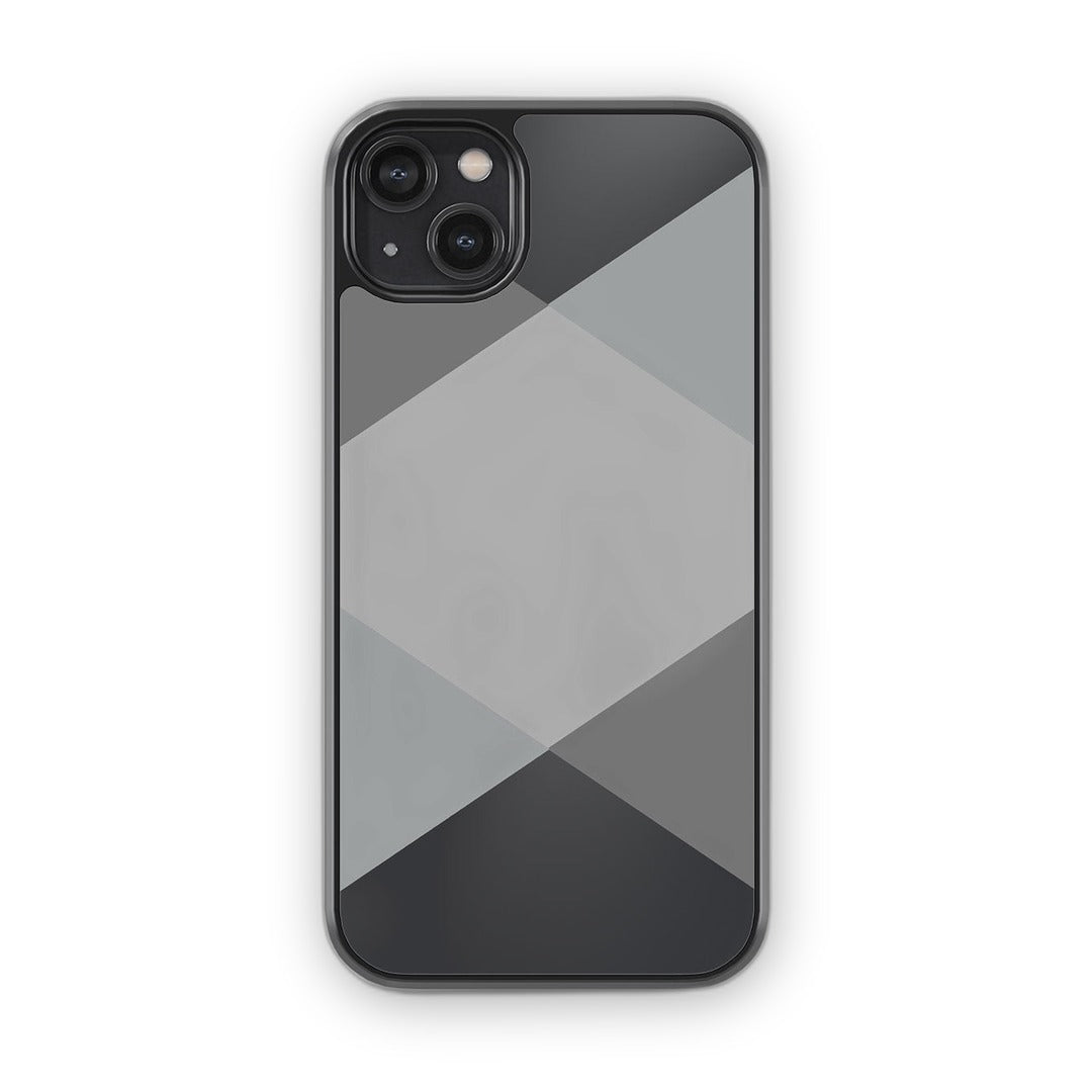 Criss Cross Grey Glass iPhone Case for iPhone 14 Plus | Macmerise