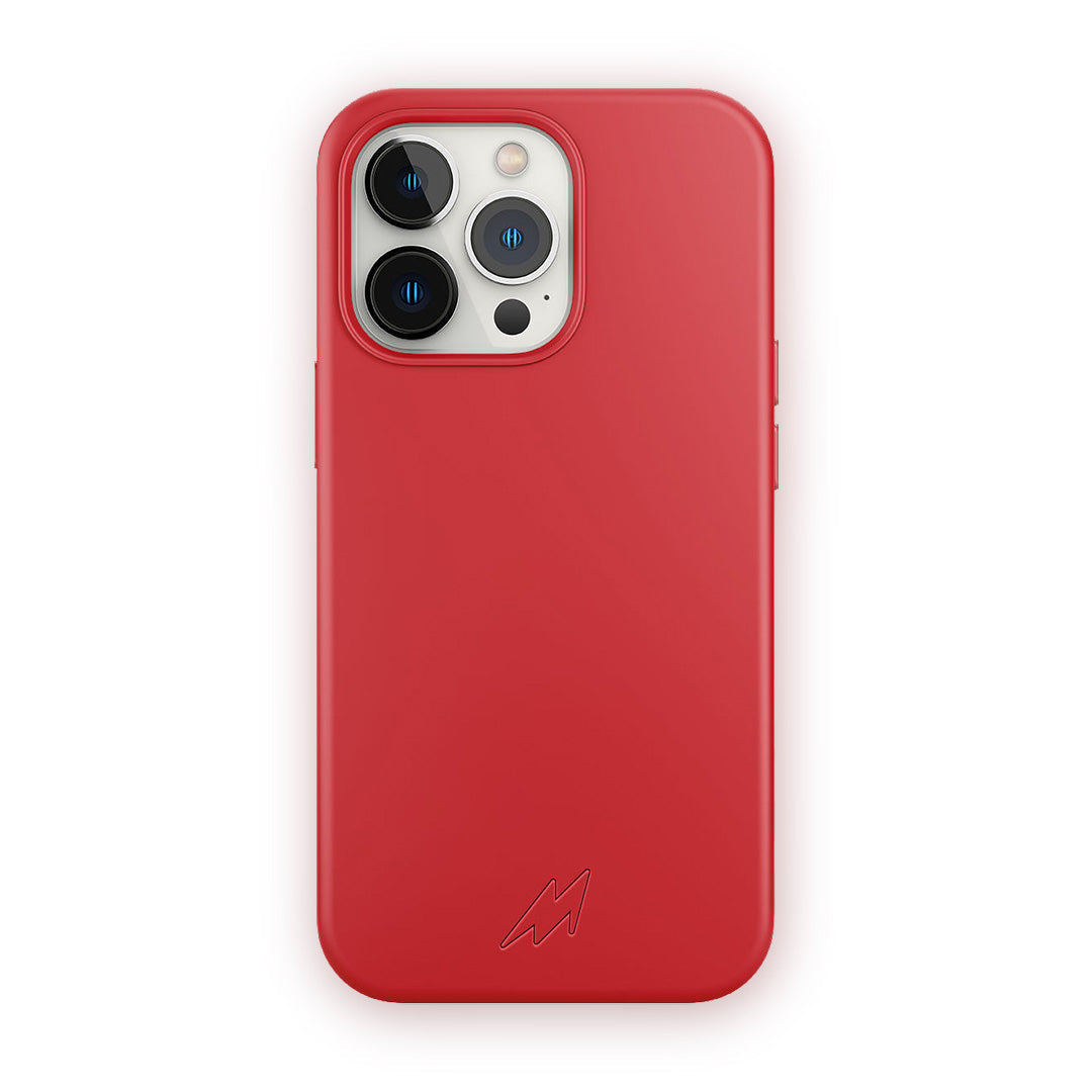 Basics iPhone 13 Pro Silicone Case Red - front view | Macmerise