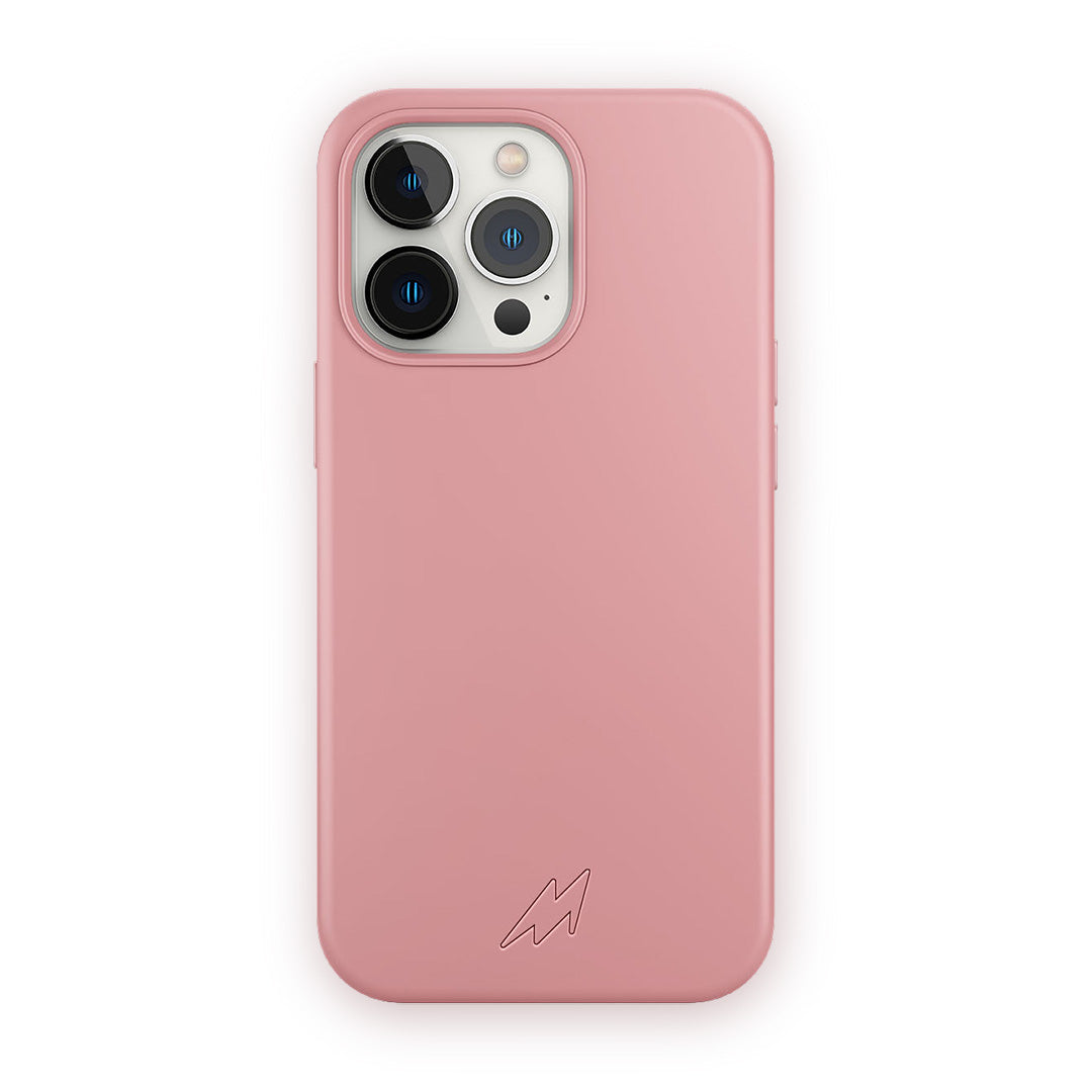 Basics Glass iPhone Case for iPhone 12 Silicone Baby Pink | Macmerise