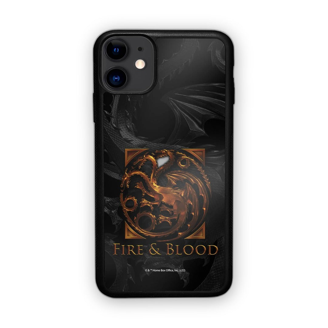 Fire and Blood Glass iPhone Case for iPhone 11 | Macmerise