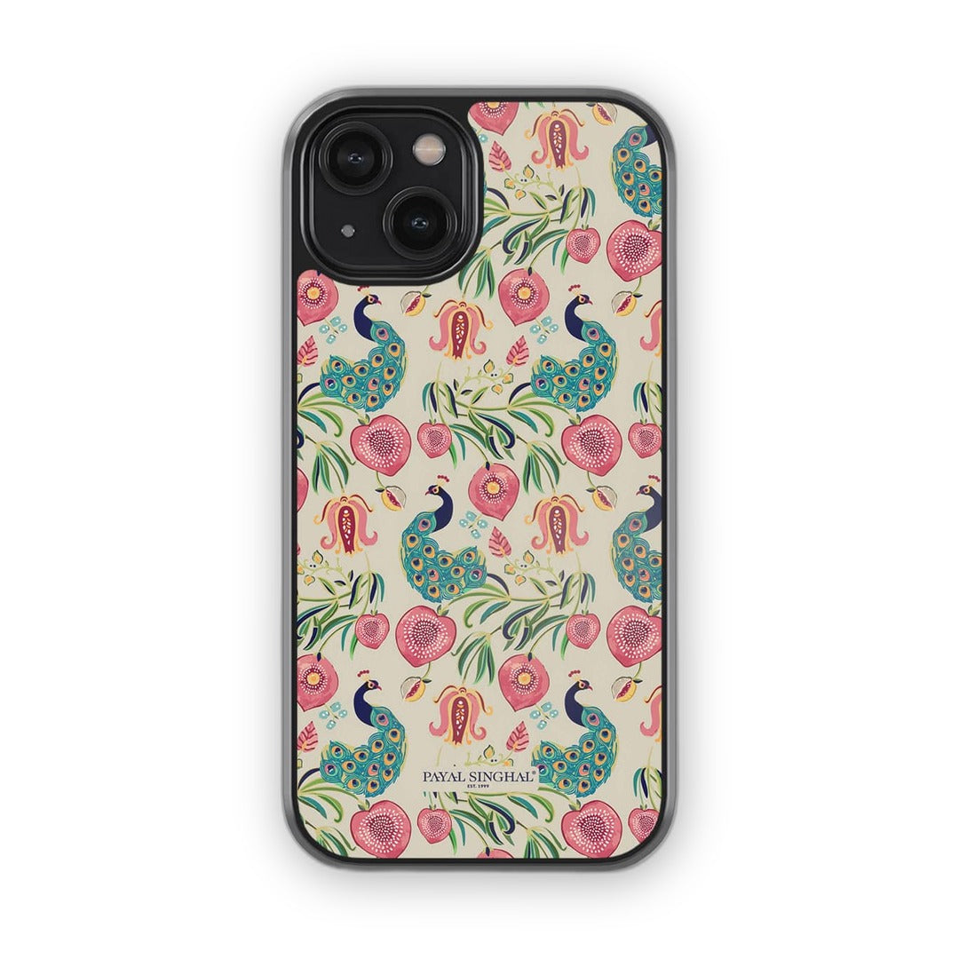 Payal Singhal Anaar and Mor iPhone 14 Cover Beige - front view | Macmerise