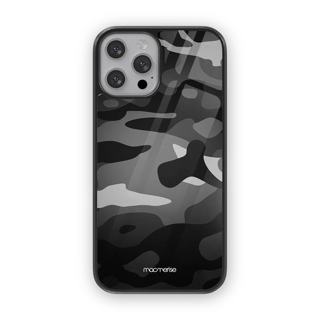 Camo Gunmetal Grey Glass iPhone Case for iPhone 13 Pro | Macmerise