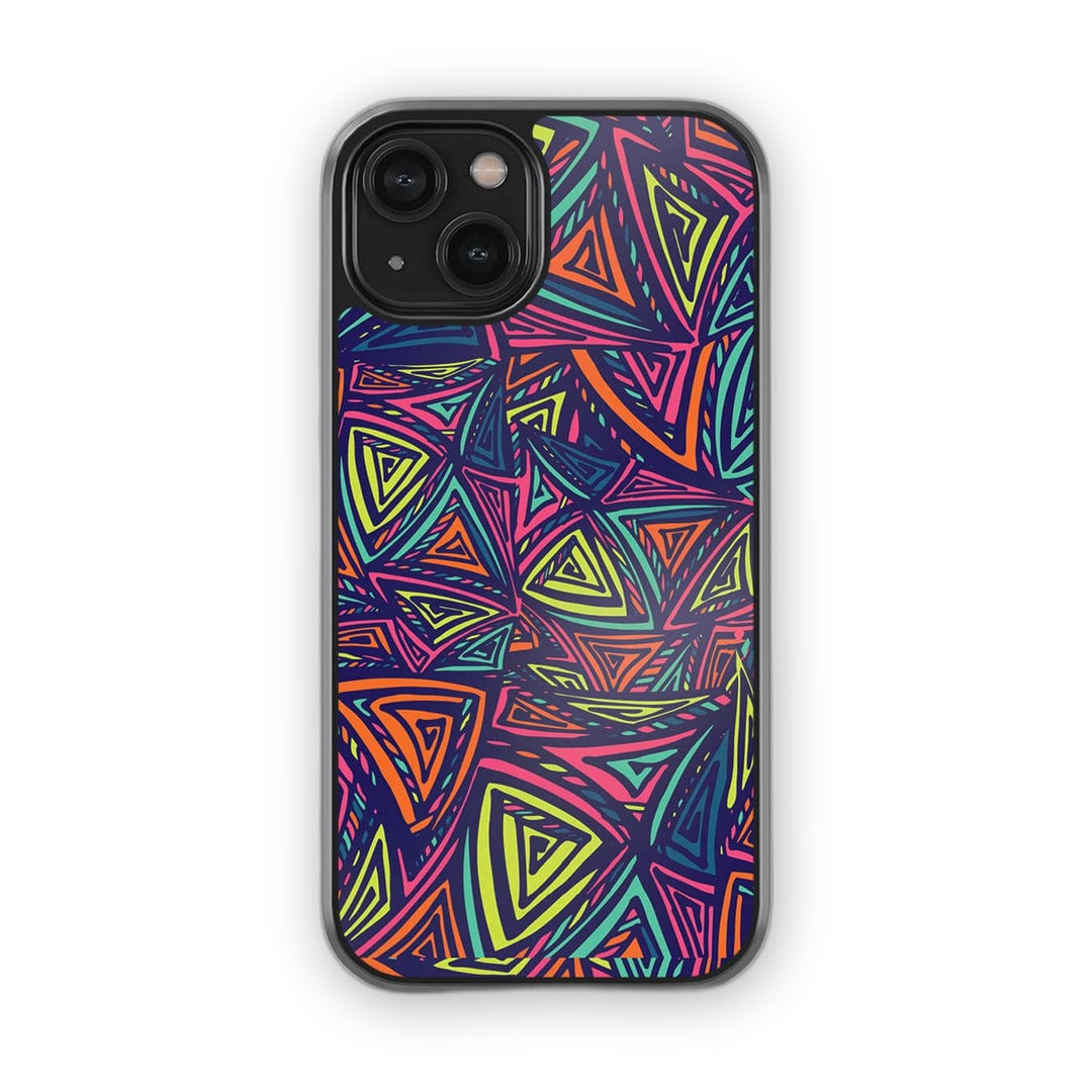 Neon Angles Glass iPhone Case for iPhone 14 | Macmerise