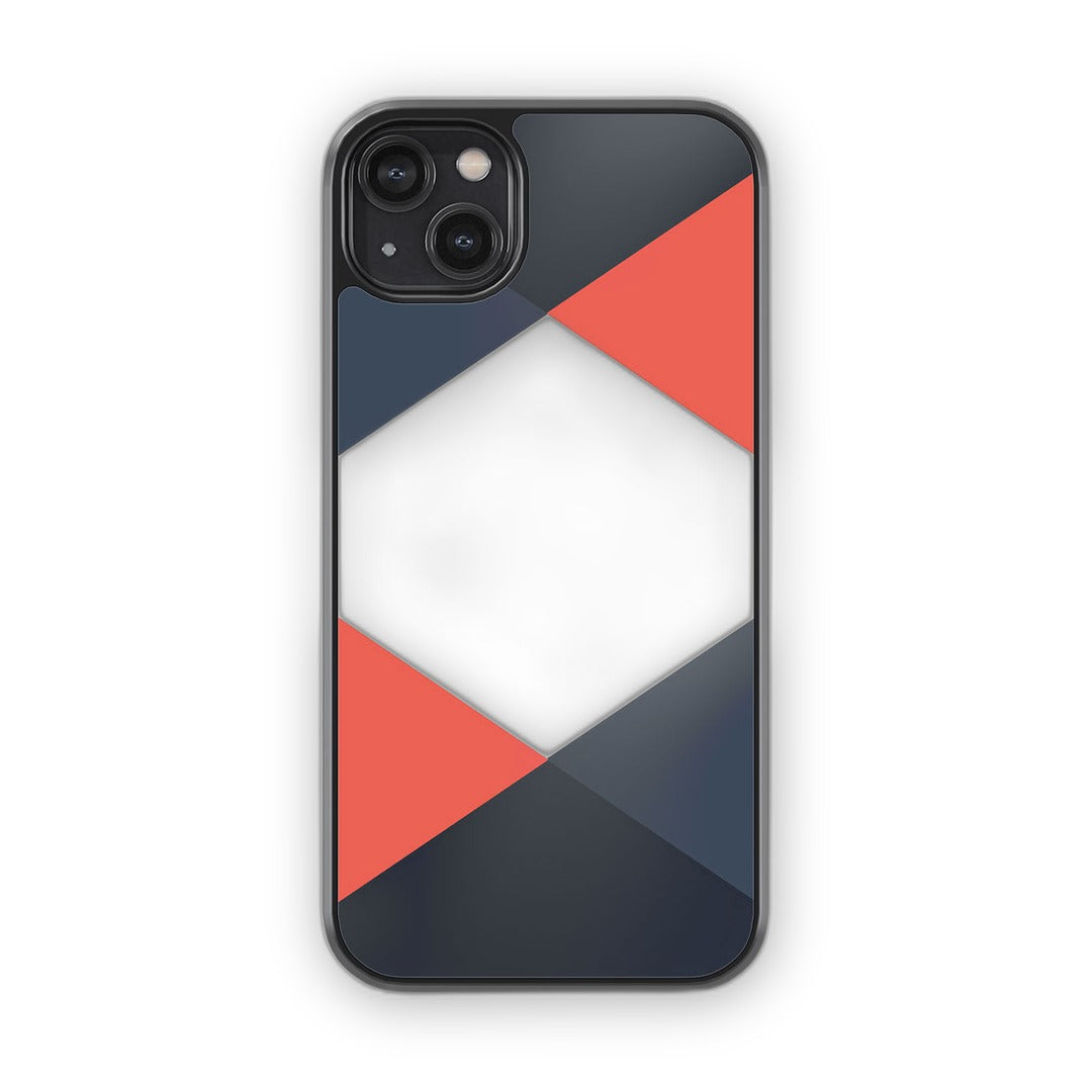 Criss Cross iPhone 14 Plus Cover Coral - front view | Macmerise