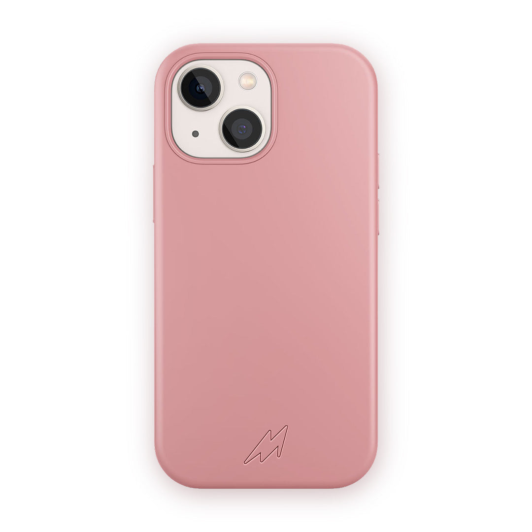 Basics Glass iPhone Case for iPhone 13 Mini Silicone Baby Pink | Macmerise