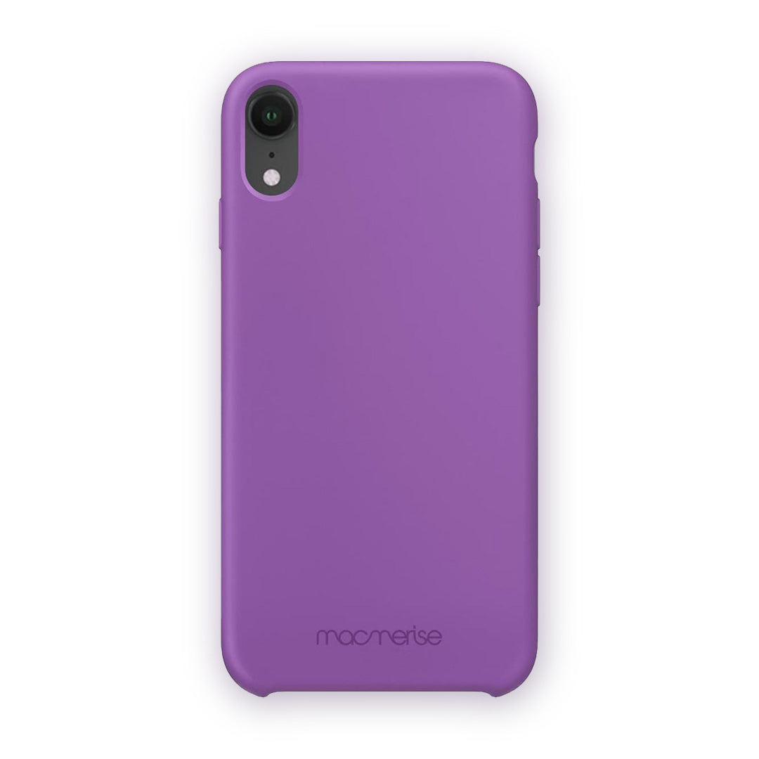 Basics iPhone XR Silicone Case Purple - front view | Macmerise