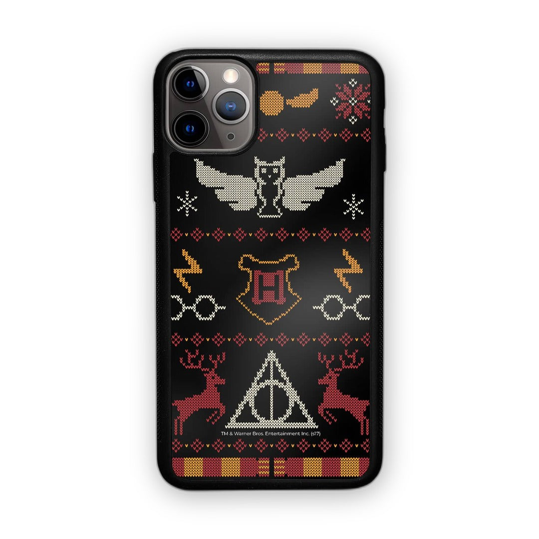 Harry Potter Christmas Pattern Glass iPhone Case for iPhone 11 Pro Max | Macmerise