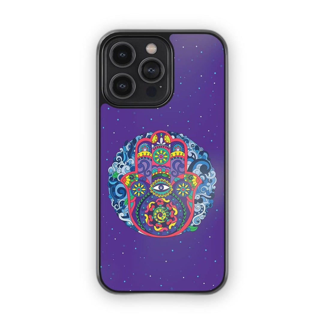 Humsa Mandala Glass iPhone Case for iPhone 14 Pro Max | Macmerise