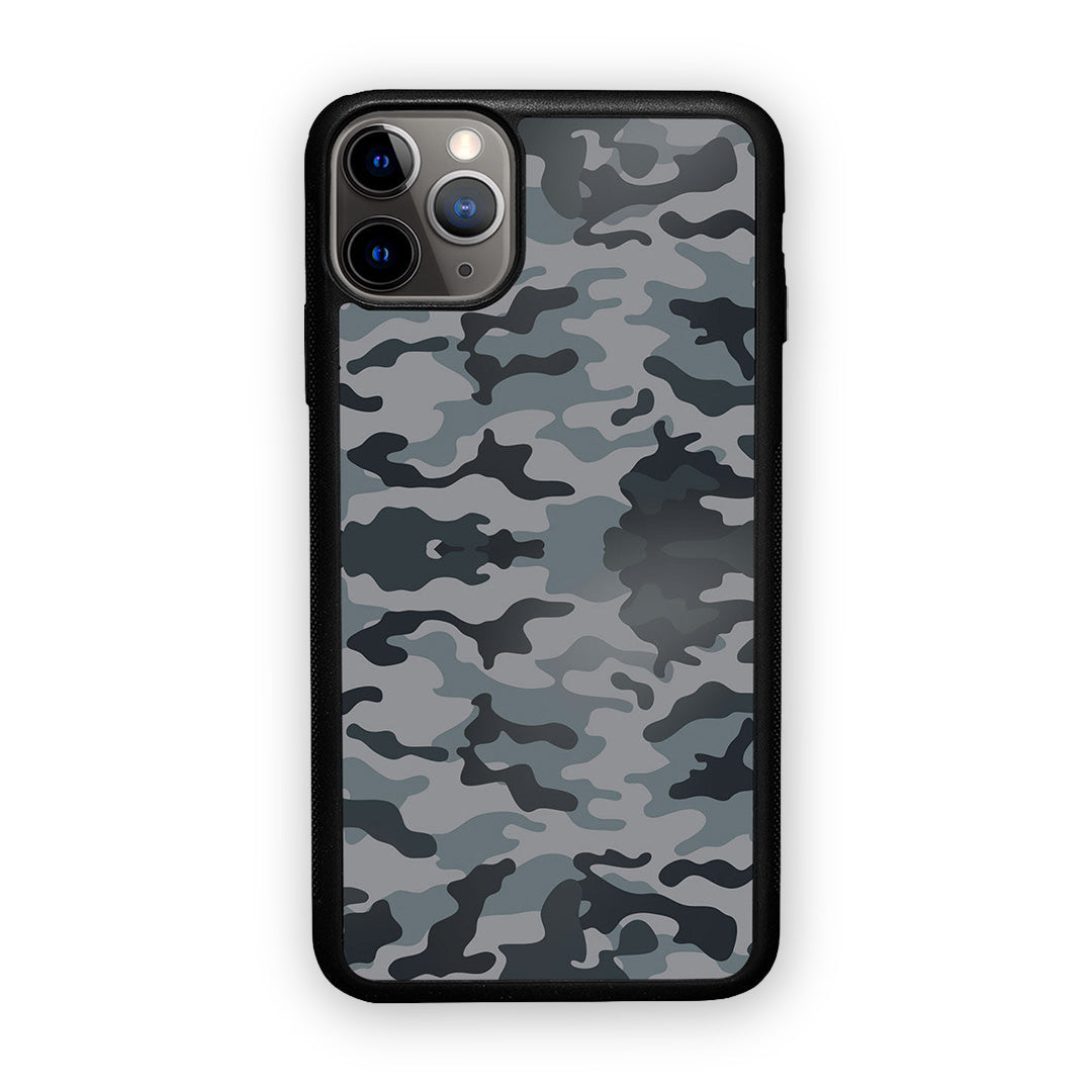 Camo Gun Metal Glass iPhone Case for iPhone 11 Pro | Macmerise