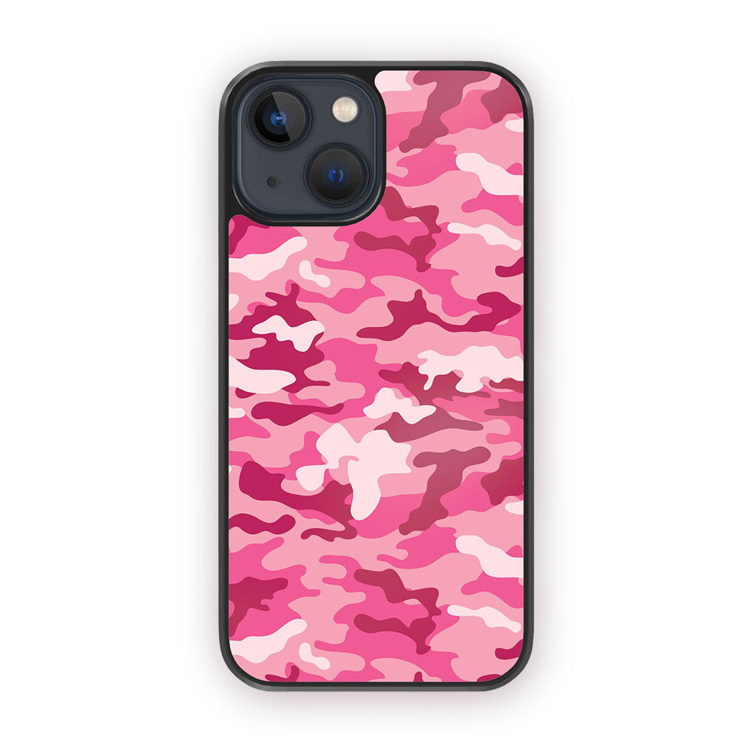 Camo iPhone 13 Mini Cover Pink - front view | Macmerise