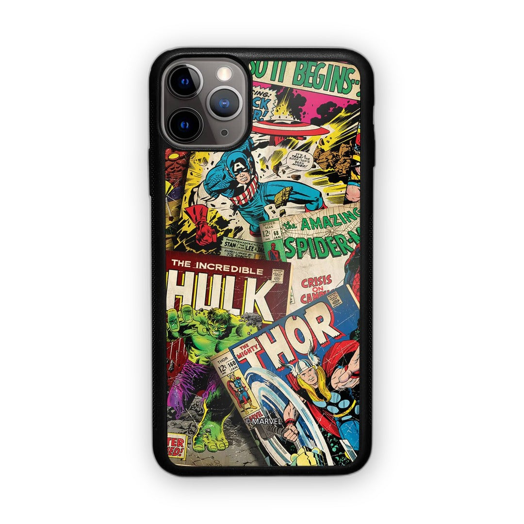 Marvel Comics Collection Glass iPhone Case for iPhone 11 Pro | Macmerise