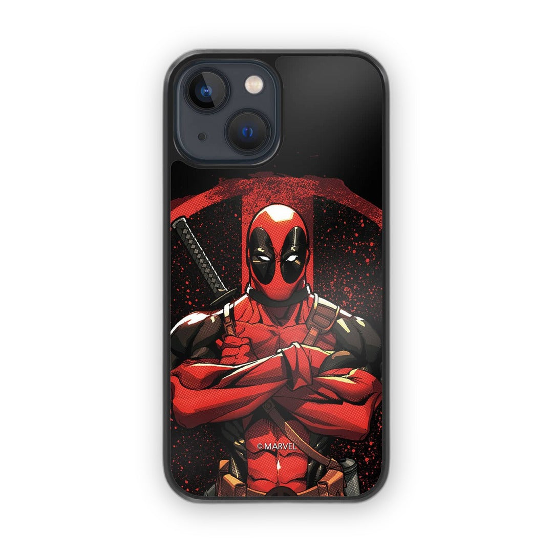 Deadpool Stance Glass iPhone Case for iPhone 13 Mini | Macmerise