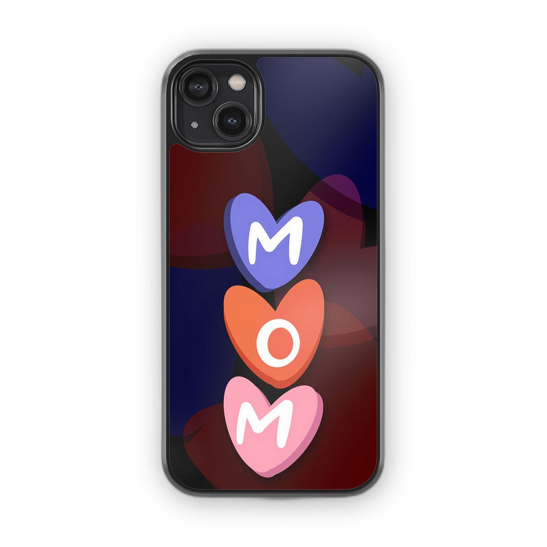 Heart Mom Glass iPhone Case for iPhone 14 Plus | Macmerise