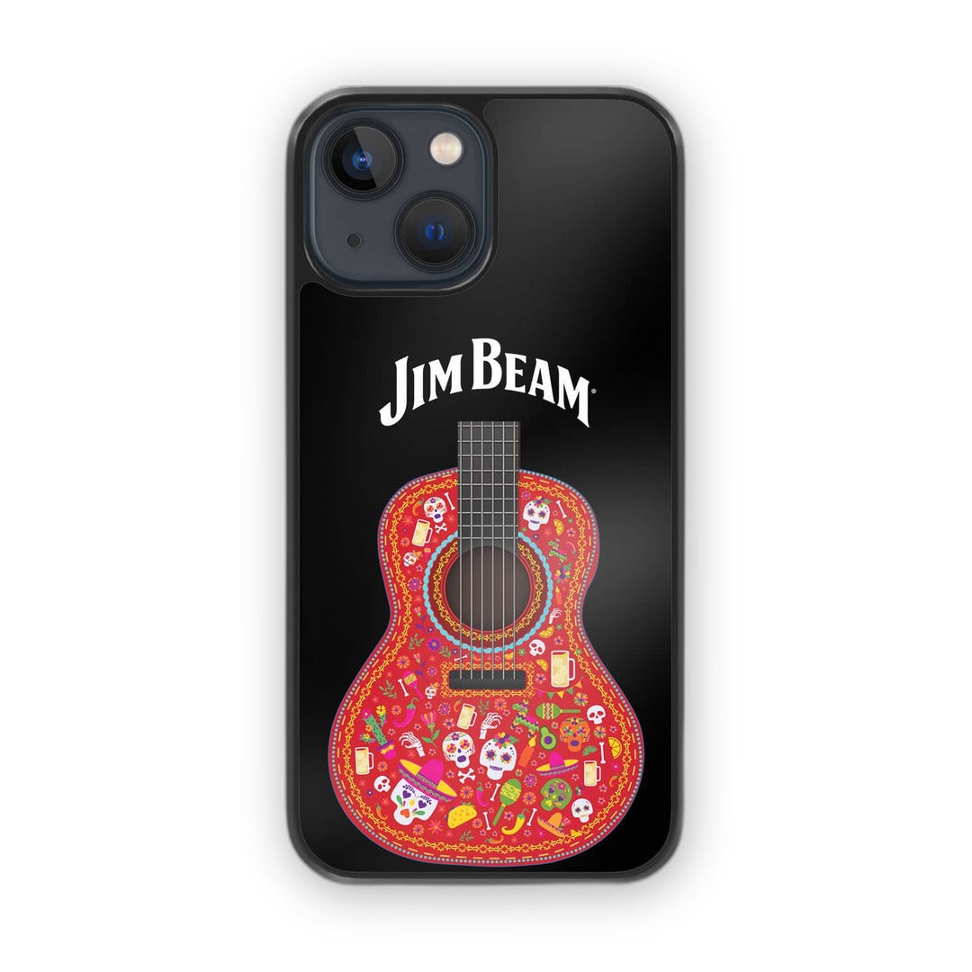 Jim Beam Guitar Black Glass iPhone Case for iPhone 13 Mini | Macmerise