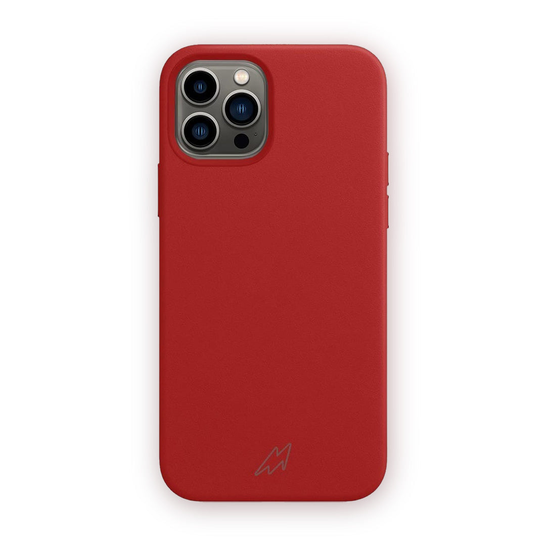 Basics iPhone 13 Pro Max Silicone Case Red - front view | Macmerise