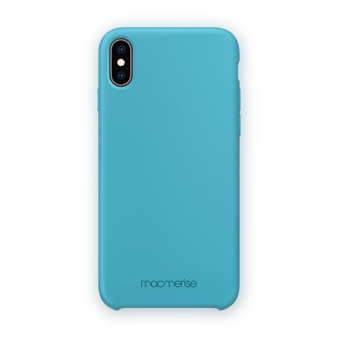 Basics iPhone XS Max Silicone Case Sky Blue - front view | Macmerise