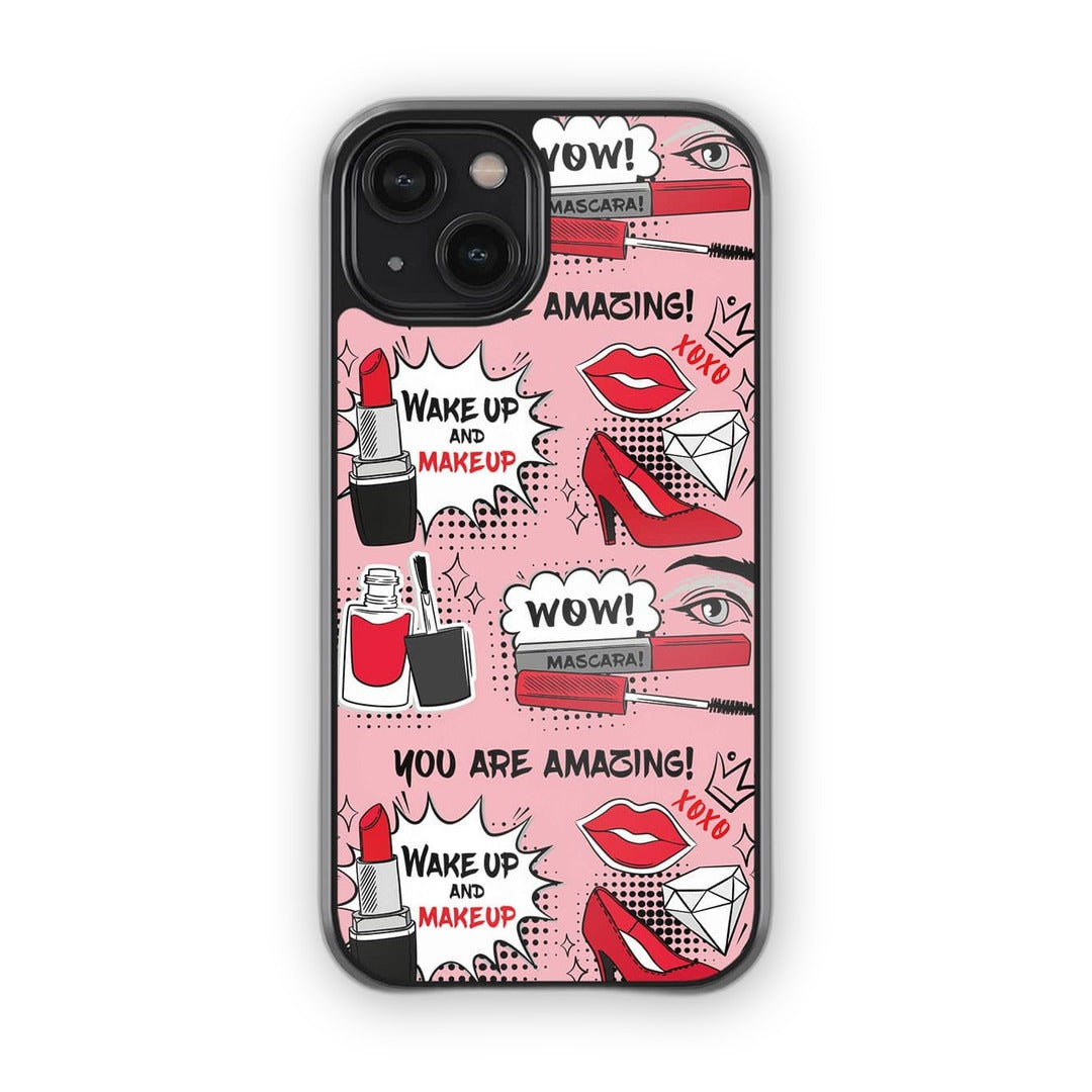 Wake Up and Makeup Glass iPhone Case for iPhone 14 | Macmerise