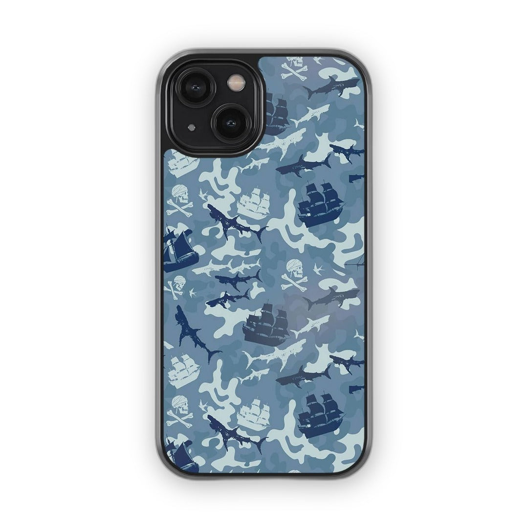 Pirates Pattern Glass iPhone Case for iPhone 14 | Macmerise