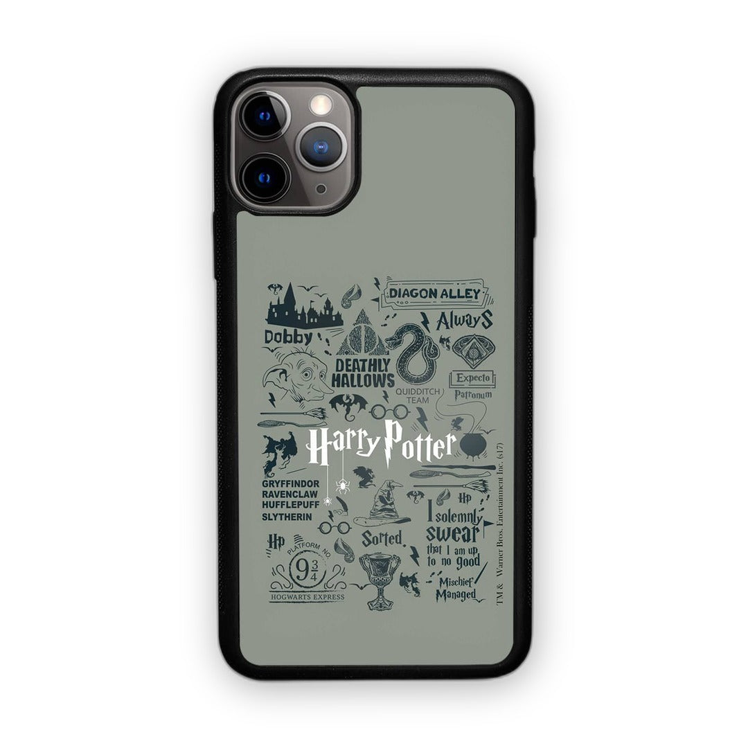 Harry Potter Infographic Grey Glass iPhone Case for iPhone 11 Pro | Macmerise