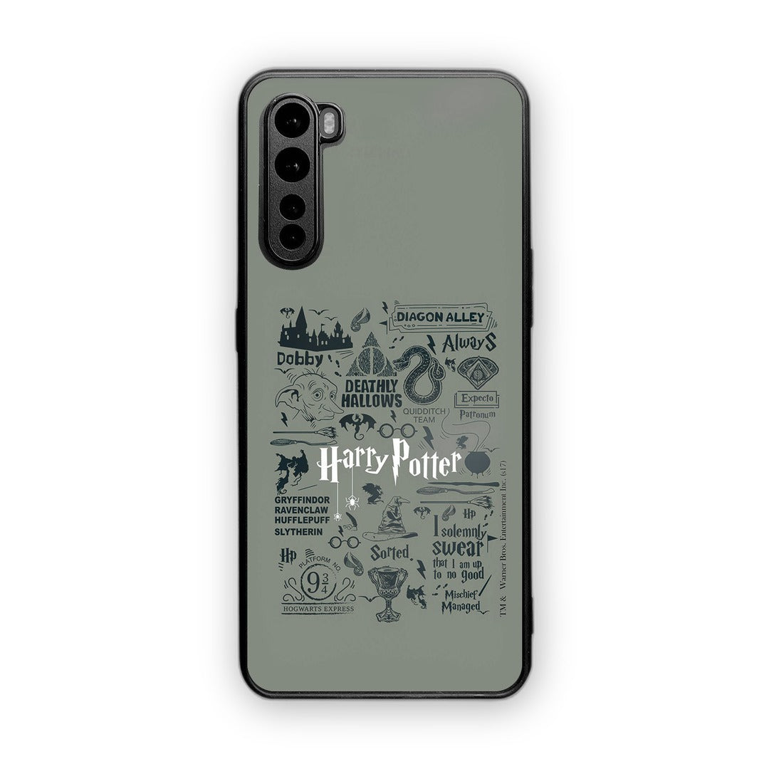 Harry Potter Infographic Grey Phone Case for OnePlus Nord | Macmerise