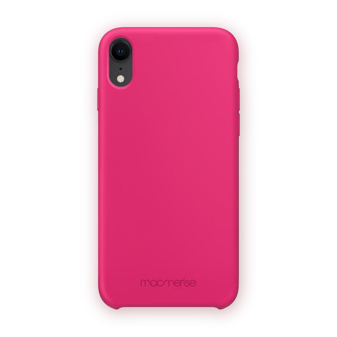 Basics iPhone XR Silicone Case Fuschia Pink - front view | Macmerise