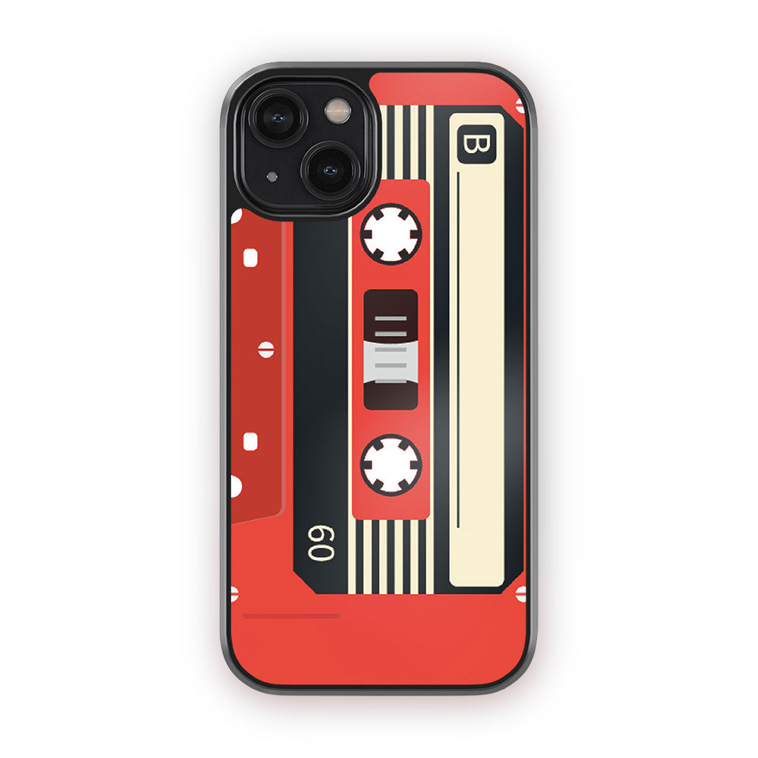 Cassette Red Glass iPhone Case for iPhone 14 | Macmerise