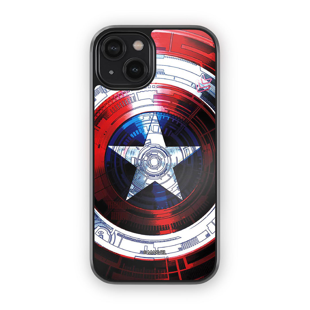 Captains Shield Decoded Glass iPhone Case for iPhone 14 | Macmerise