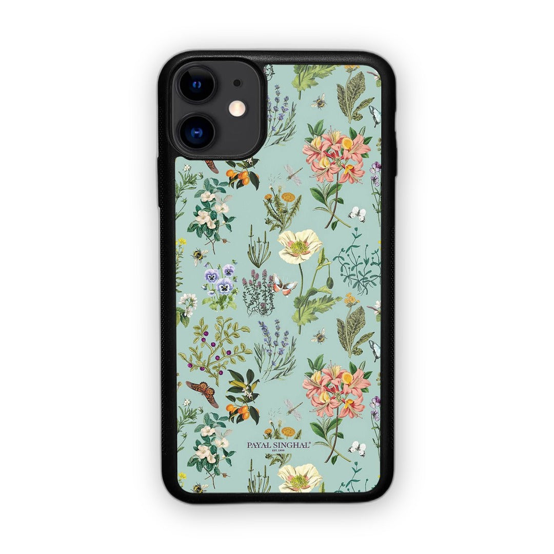 Payal Singhal Titli Aqua Glass iPhone Case for iPhone 11 | Macmerise