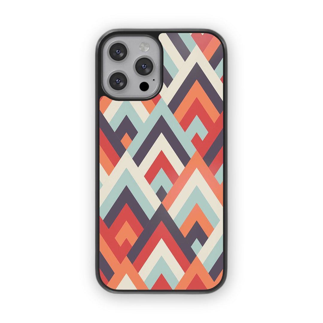 Symmetric Chevron Glass iPhone Case for iPhone 13 Pro Max | Macmerise