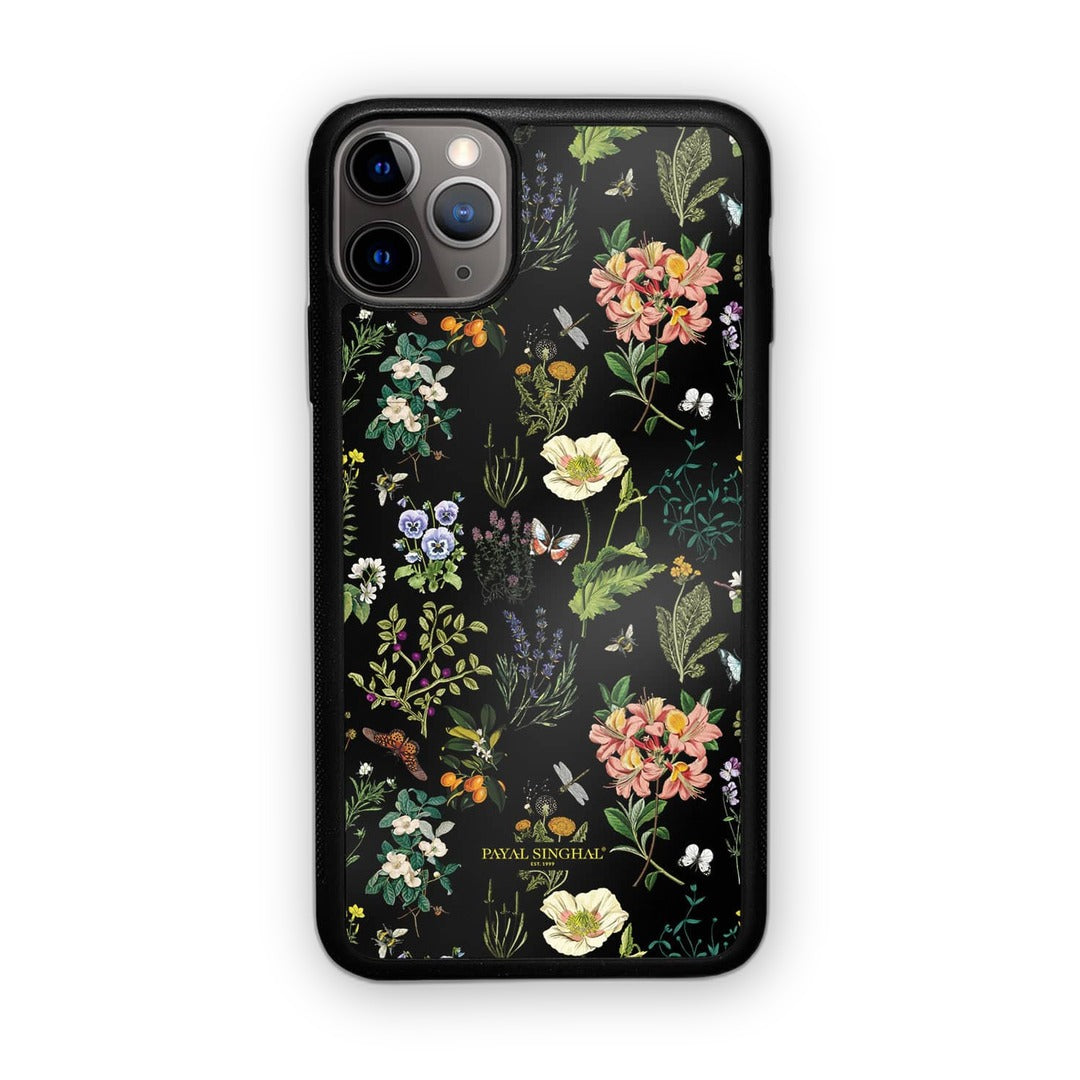 Payal Singhal Titli Black Glass iPhone Case for iPhone 11 Pro | Macmerise