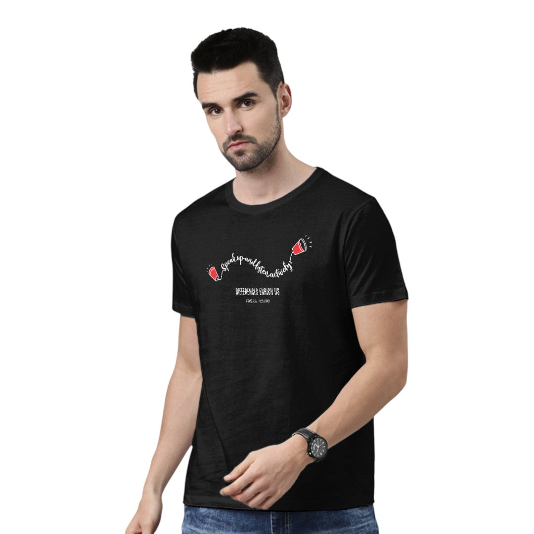 Speak Up and Listen Actively Unisex T-Shirt | Macmerise