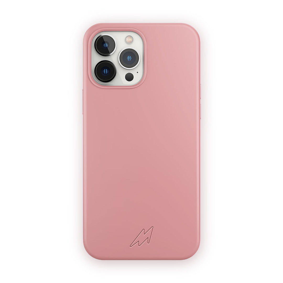 Basics Glass iPhone Case for iPhone 13 Pro Max Silicone Baby Pink | Macmerise
