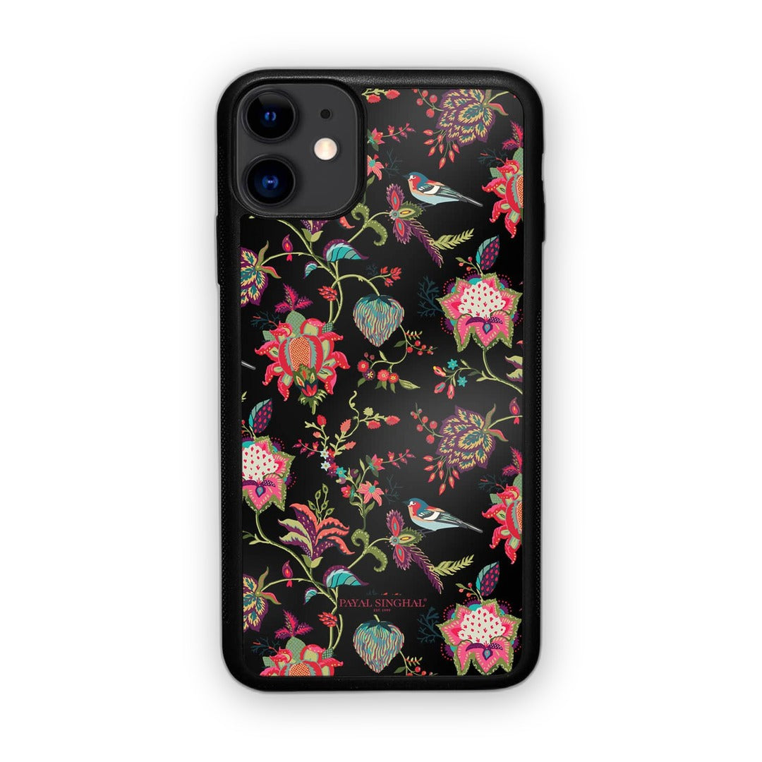 Payal Singhal Chidiya Black Glass iPhone Case for iPhone 11 | Macmerise