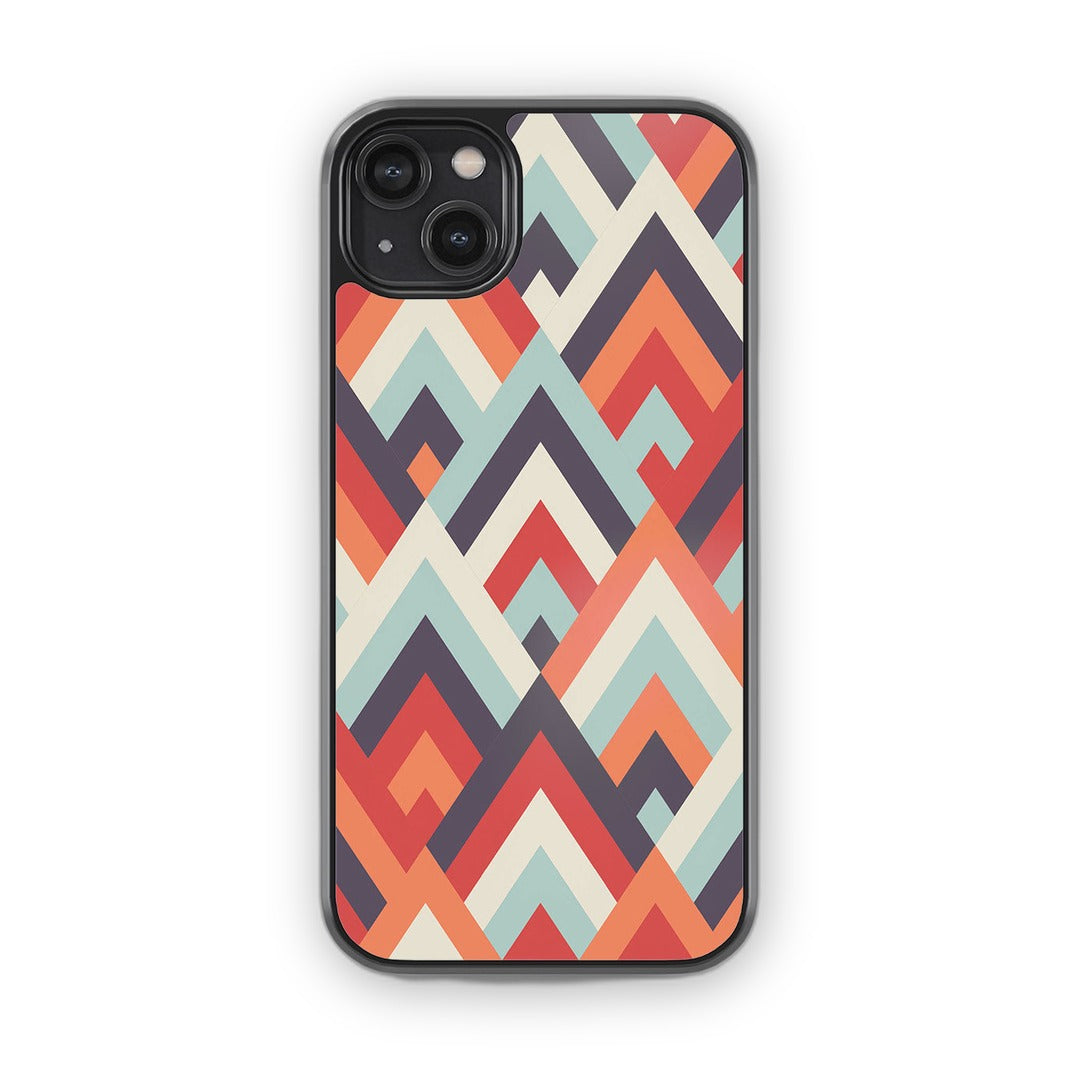 Symmetric Chevron Glass iPhone Case for iPhone 14 Plus | Macmerise