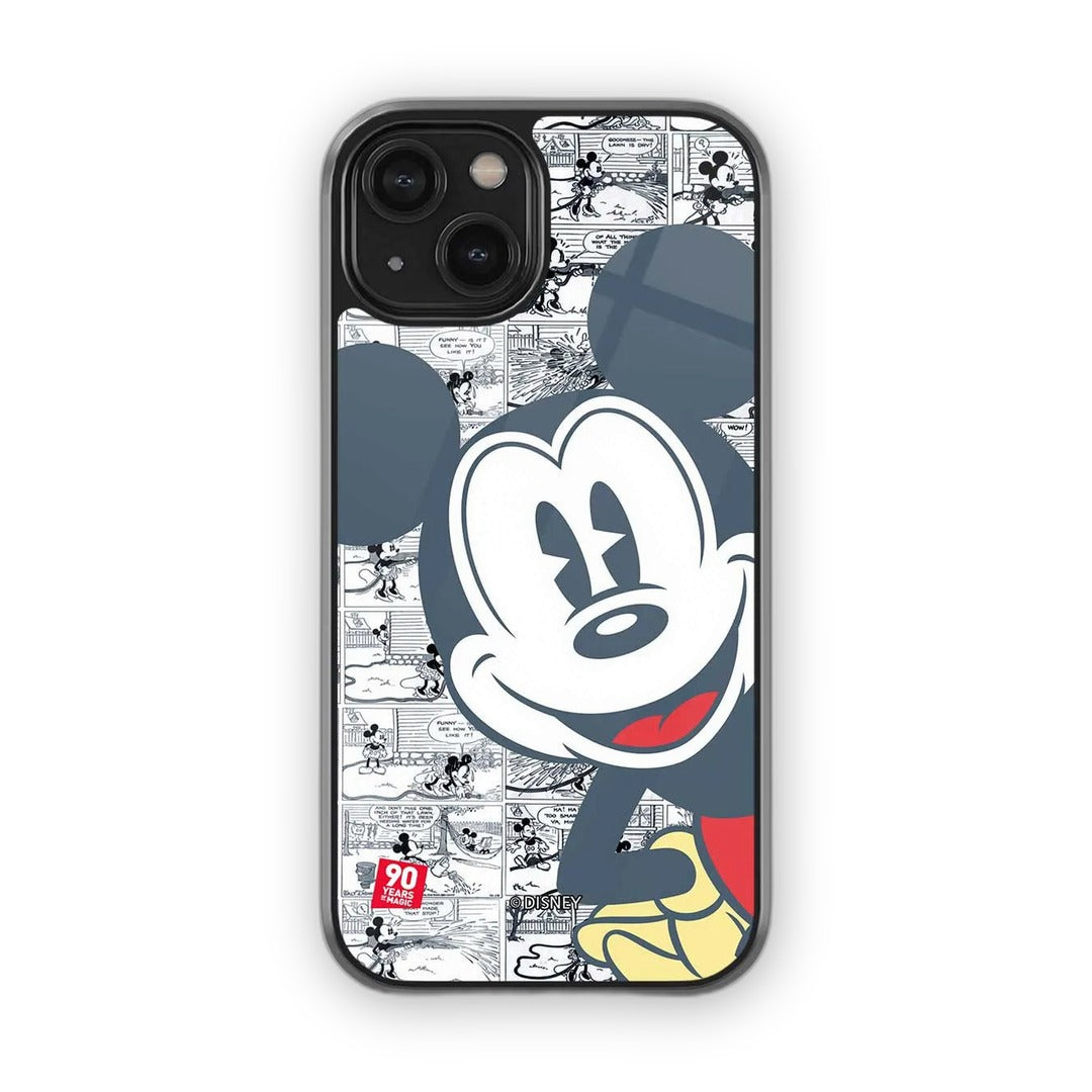 Mickey Comic Strip Glass iPhone Case for iPhone 15 | Macmerise