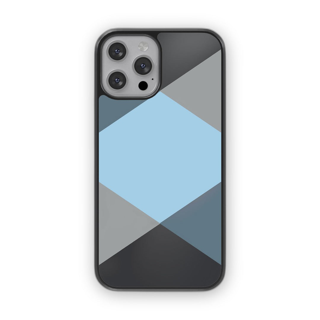Criss Cross Blue Glass iPhone Case for iPhone 13 Pro | Macmerise