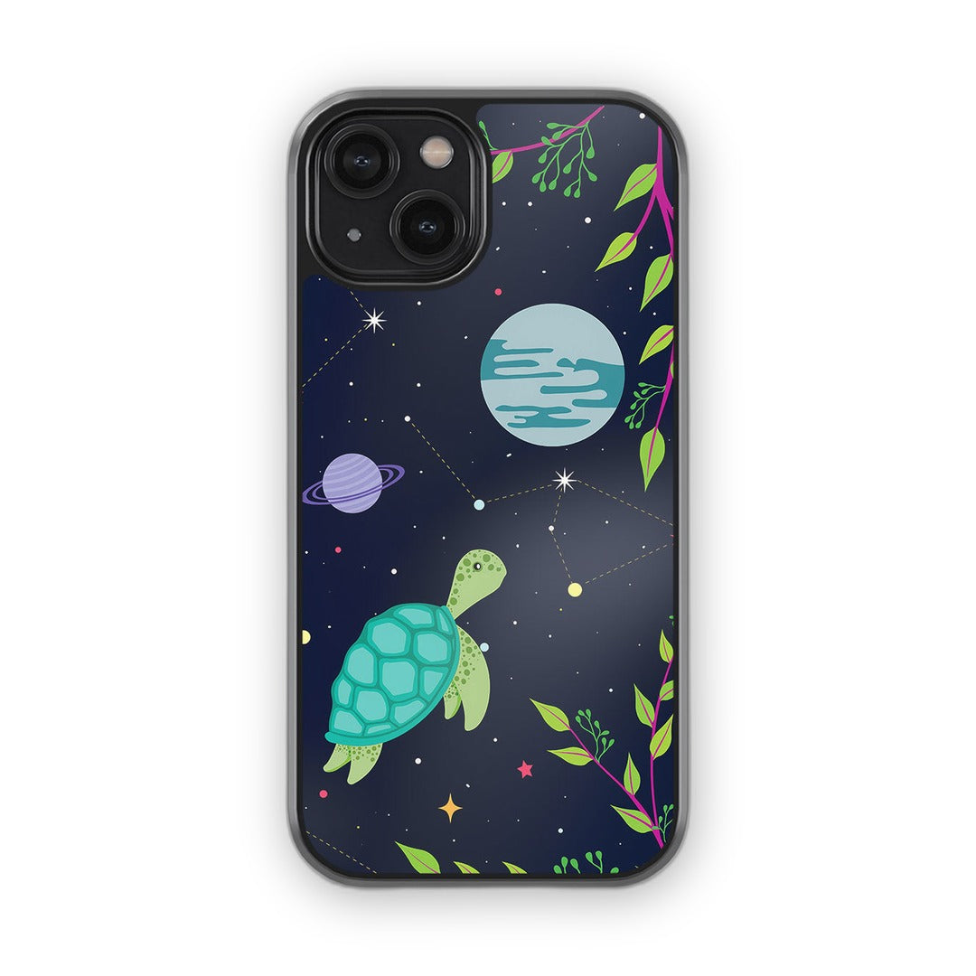 Space Turtle Glass iPhone Case for iPhone 14 | Macmerise