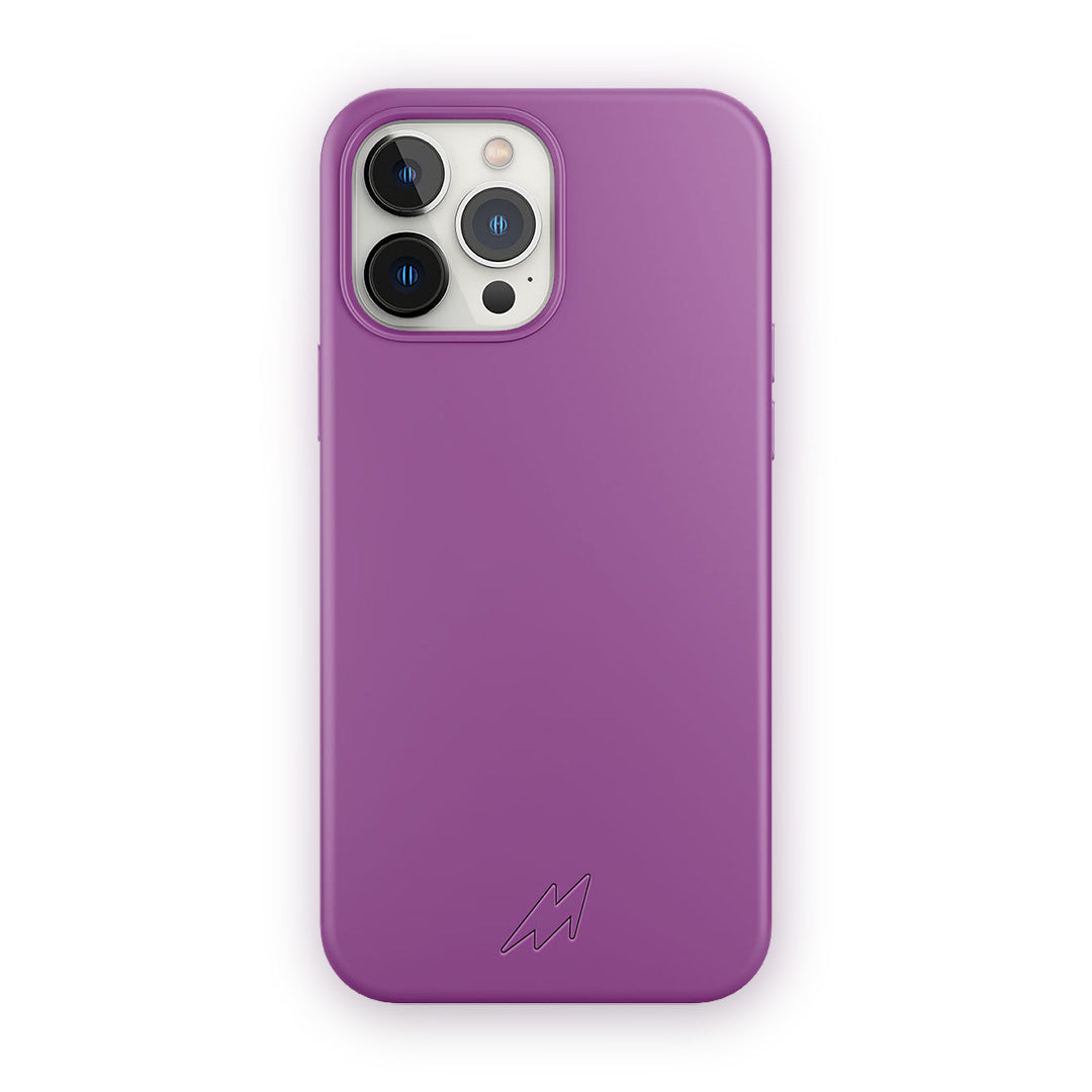 Basics iPhone 13 Pro Max Silicone Case Purple - front view | Macmerise