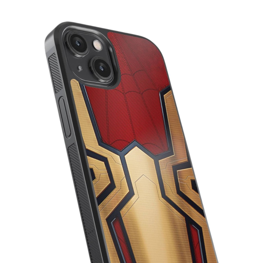 Integrated Spider Logo Glass iPhone Case for iPhone 14 | Macmerise
