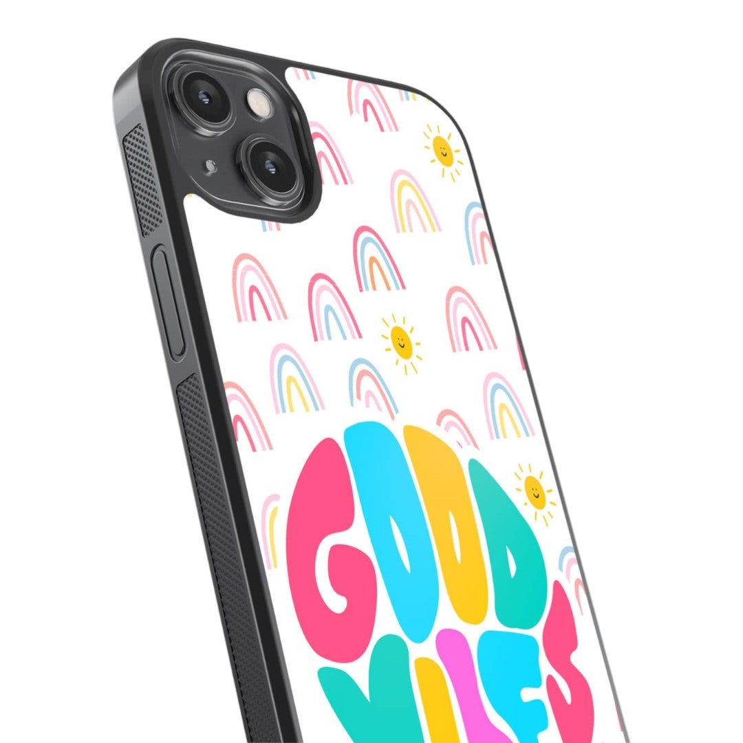 Good Vibes Glass iPhone Case for iPhone 14 Plus | Macmerise