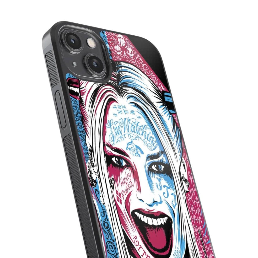 Wicked Harley Quinn Glass iPhone Case for iPhone 14 Plus | Macmerise