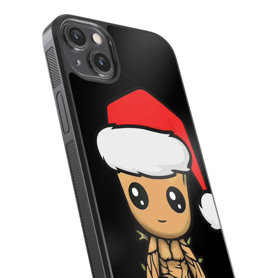Groot Santa Glass iPhone Case for iPhone 14 Plus | Macmerise