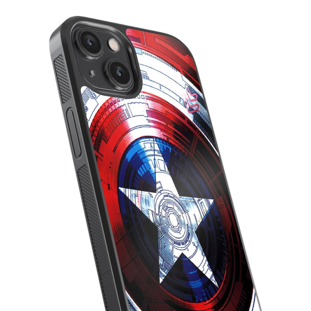 Captains Shield Decoded Glass iPhone Case for iPhone 14 | Macmerise