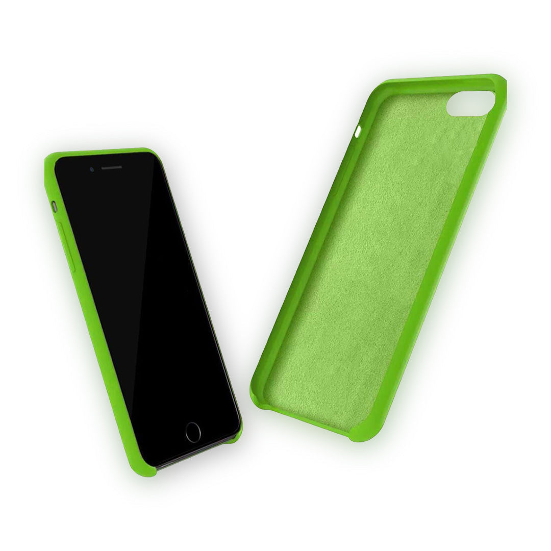 Basics iPhone 7 Silicone Case Leaf Green - back view | Macmerise