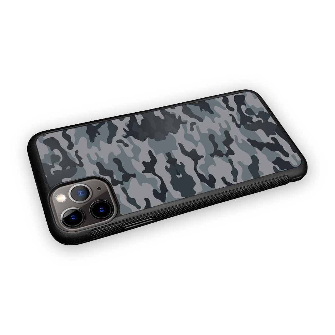 Camo Gun Metal Glass iPhone Case for iPhone 11 Pro | Macmerise