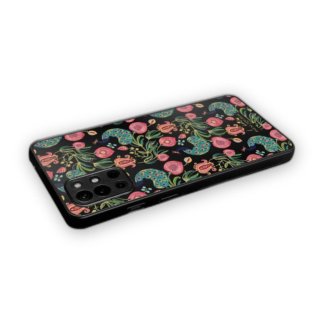 Payal Singhal Anaar and Mor Black Phone Case for OnePlus 9r Bumper | Macmerise